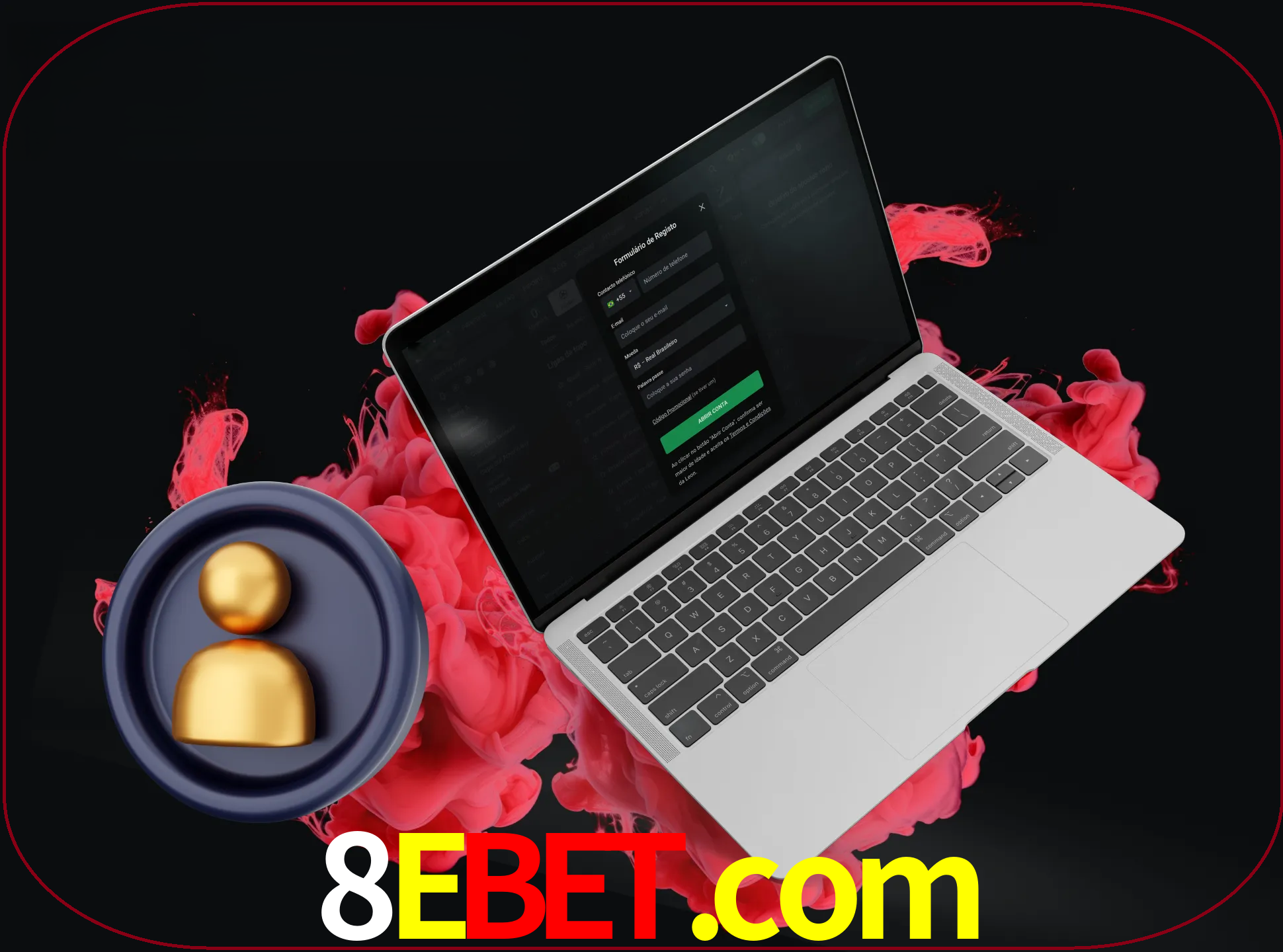 No cabeçalho do site 8ebet, clique no botão que o levará a um formulário especial onde terá de introduzir as suas informações actuais.